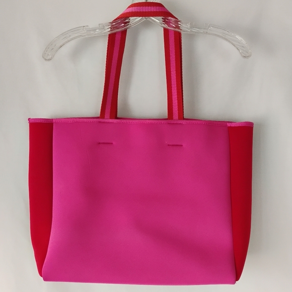 Summersalt x FabFitFun Pink & Red Neoprene Beach Summer Tote Bag Swimming Pool - Picture 5 of 16
